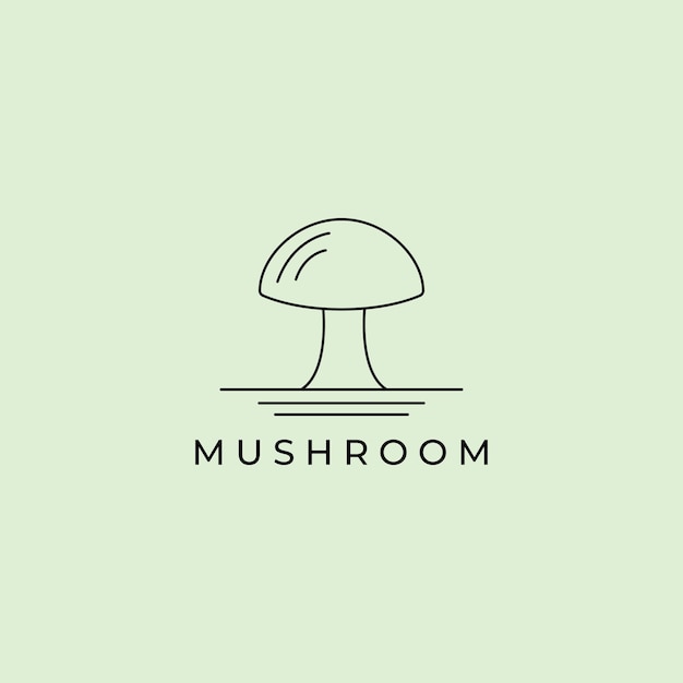 Дизайн векторной иконки логотипа гриба