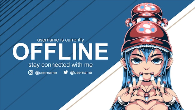 Banner offline amante dei funghi per twitch