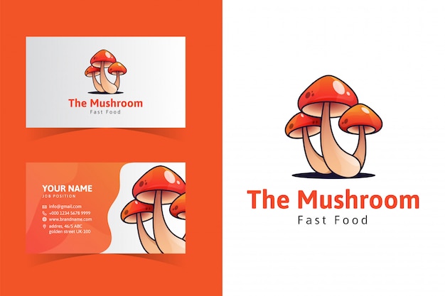 The mushroom name card template