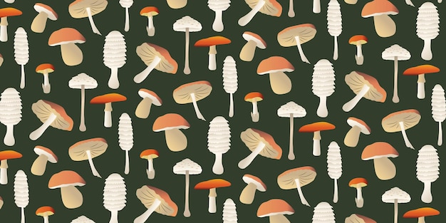 Vector mushroom pattern