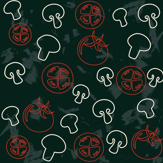 Vector mushroom pattern