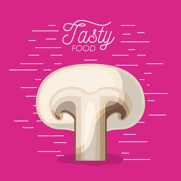 mushroom tasty food poster 