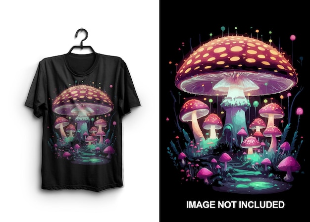 Mushroom tshirt design for printondemand business POD