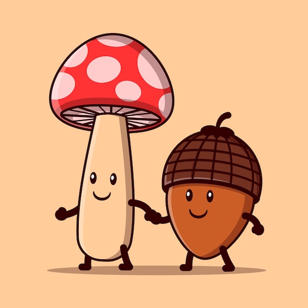 Vector mushroom vector icon cartoon illustration