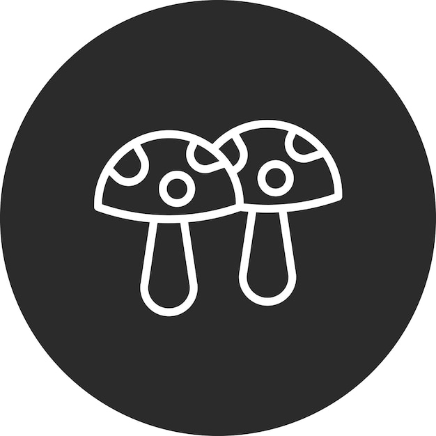 Vector mushroom vector icon illustration of restaurant iconset