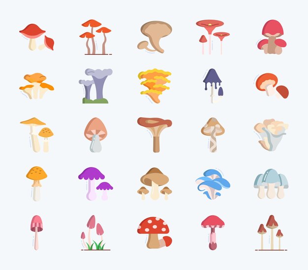 Mushroom vector icon illustration