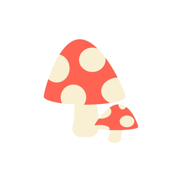 Mushroom Vector Illustration Cute Nature