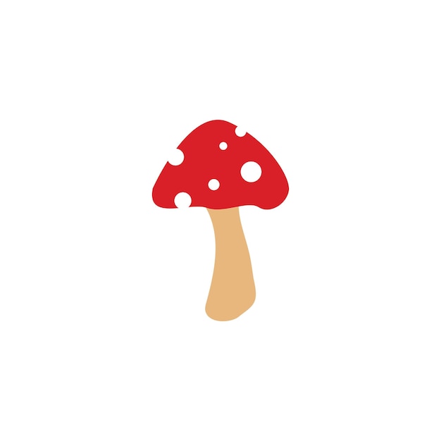 Шаблон дизайна иконки векторной иллюстрации грибов