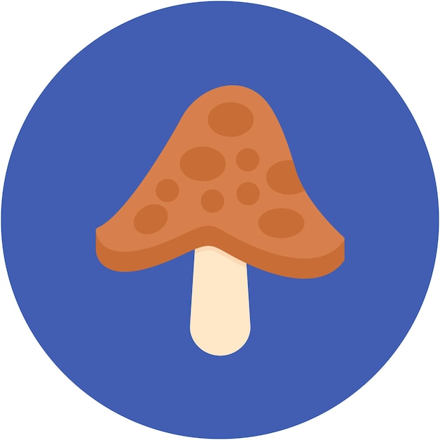 Vector mushroom vector illustration style