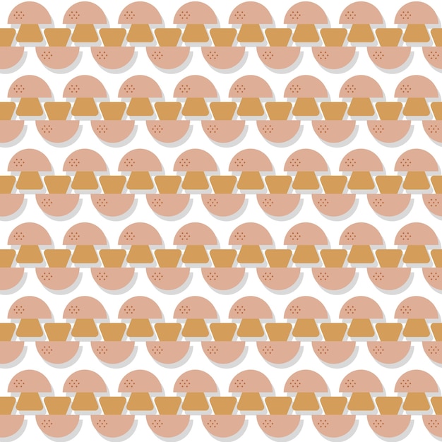 Mushrooms cute clipart seasonal autumn harvest vector seamless pattern