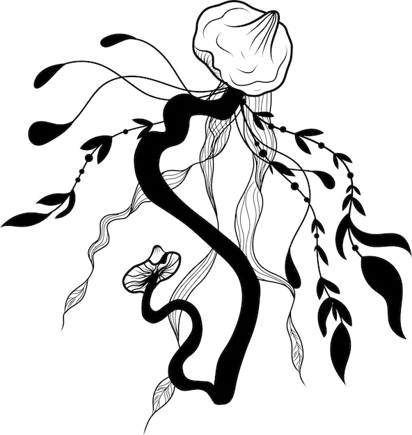 Вектор Грибы мистические грибы логотип векторная иллюстрация