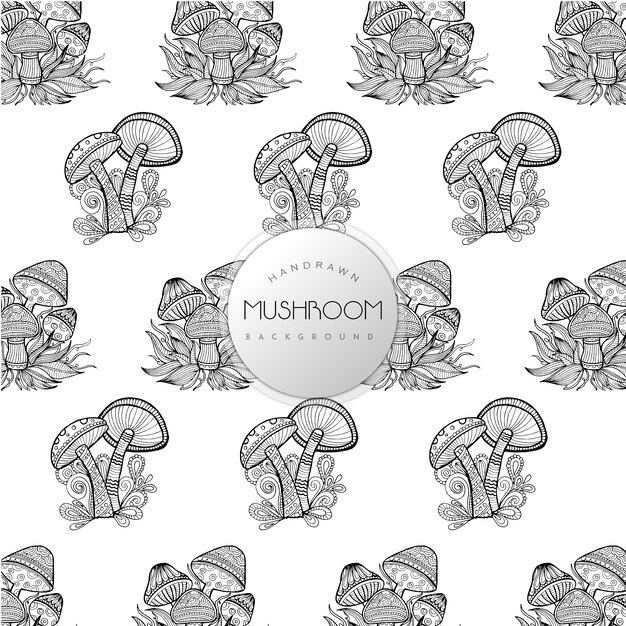 Mushrooms pattern background