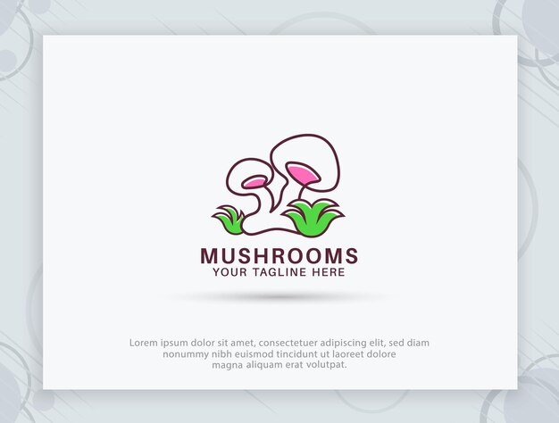 Mushrooms restaurant logo design