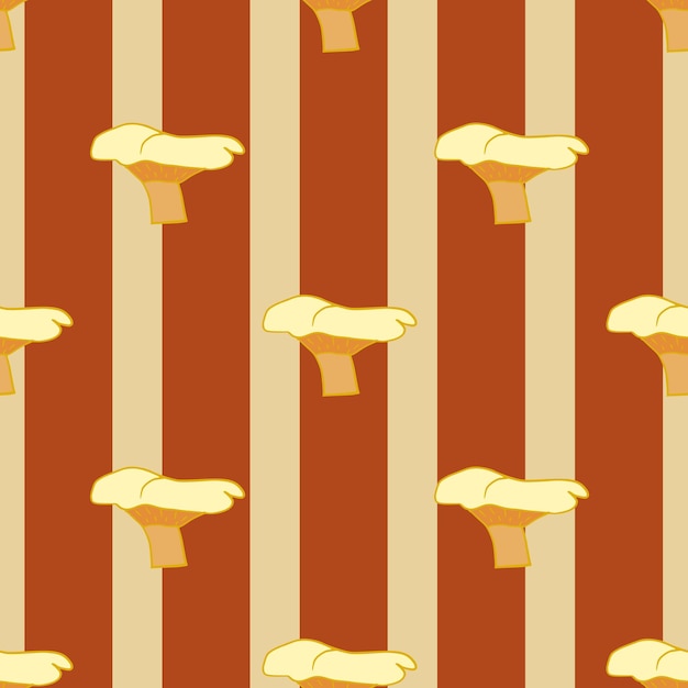 Mushrooms seamless pattern Plant background