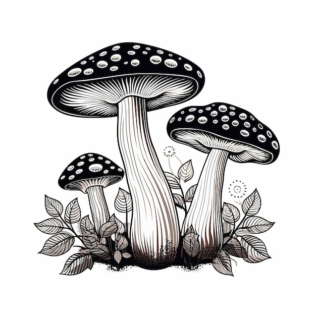 Vector mushrooms vector