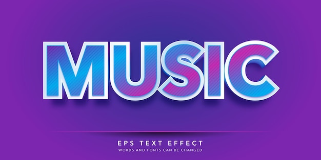 Music 3d editable text effect