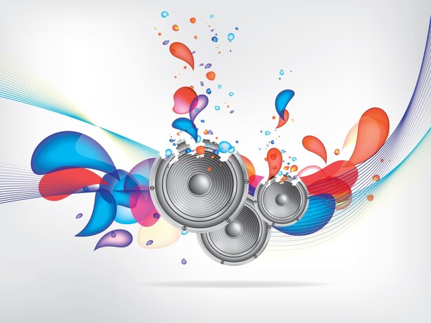 Music abstract background abstract vector illustration with background