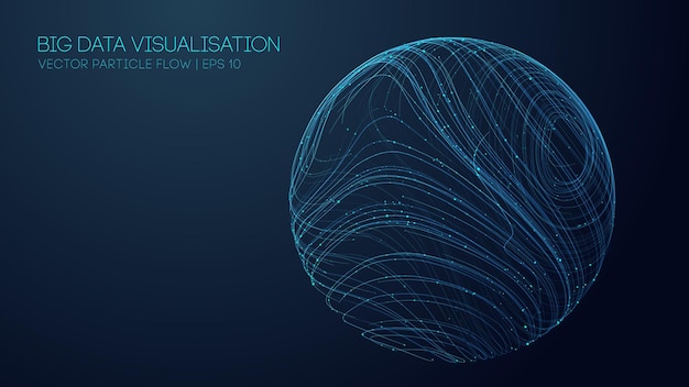 Sfondo astratto musica blu. illustrazione futuristica astratta di tecnologia dei dati. visualizzazione di big data. eps 10.