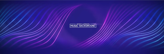 Музыкальный абстрактный фон синий эквалайзер для музыки, показывающий звуковые волны с музыкальными волнами, музыкальным фоном, векторной концепцией эквалайзера