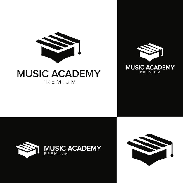 Modello di vettore dell'icona del logo dell'accademia musicale