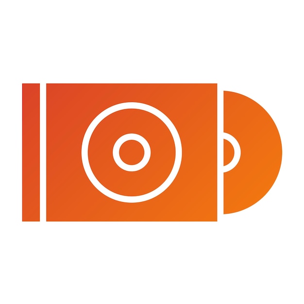 Vector music album icon style