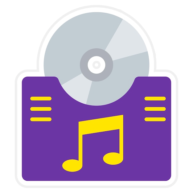 Vector music album icon