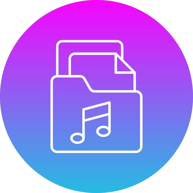 Vector music archive icon