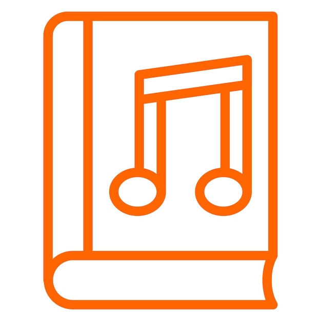 Vector music book icon style