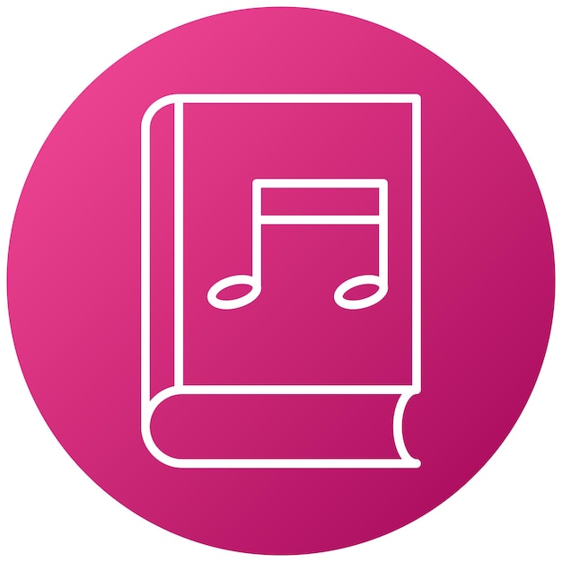 Vector music book icon style