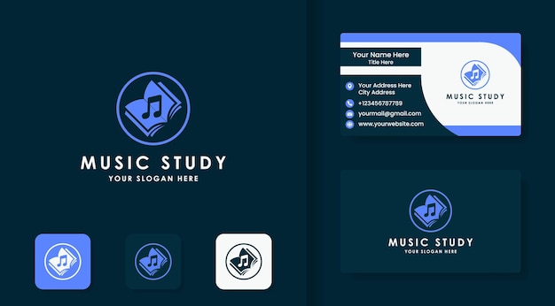 Music book logo design and business card