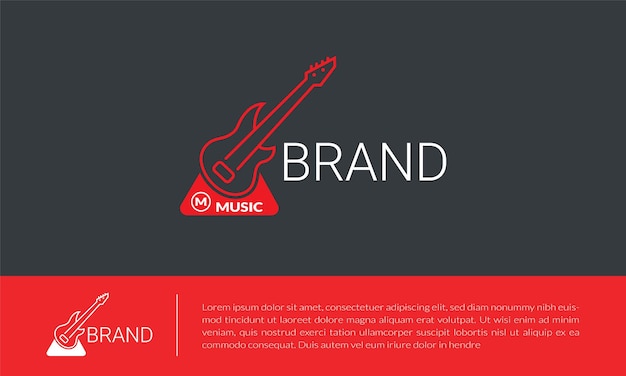 Vector music brand logo template brand logos