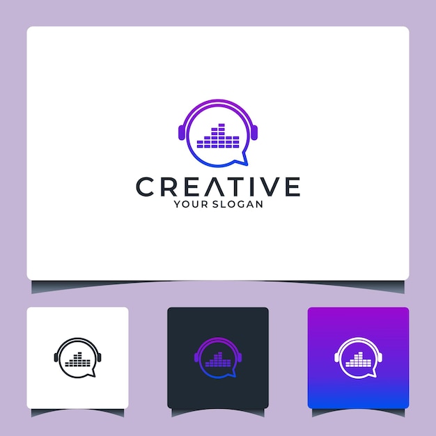 Music chat logo design