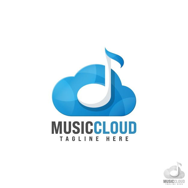 Vettore music cloud - media musicali online