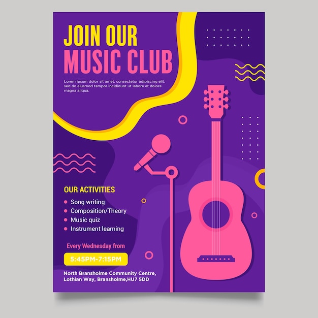 Vector music club flyer