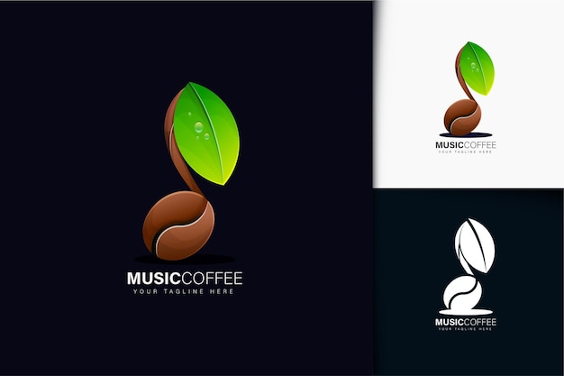 Music coffee logo design