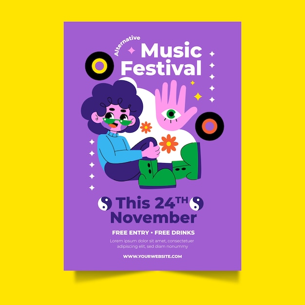 music colorful template design