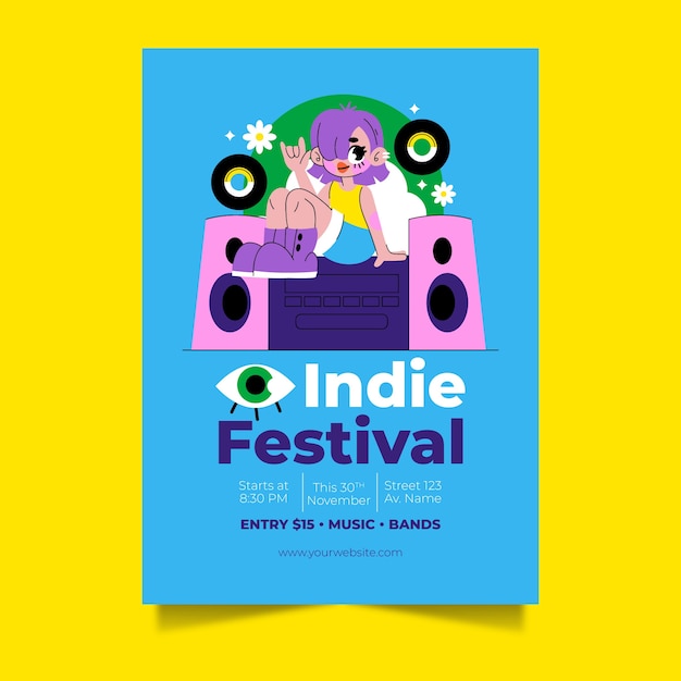 music colorful template design