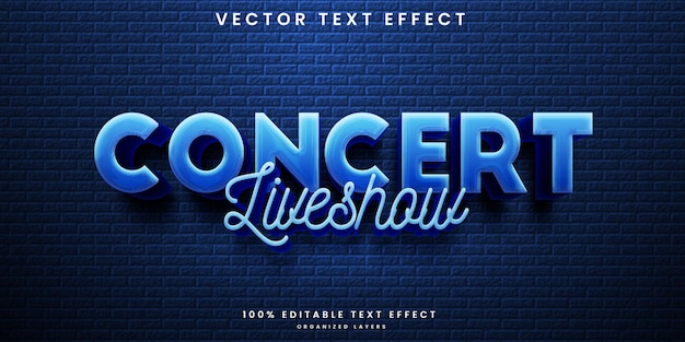 Music concert editable text effect