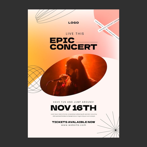 Music concert  poster template