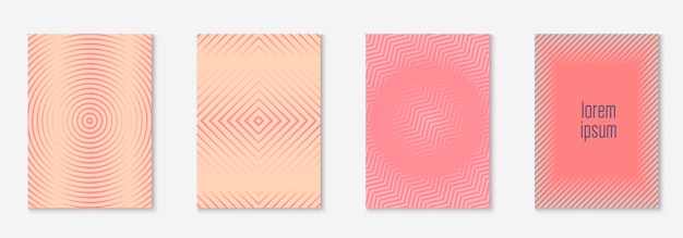 Music cover with minimalist geometric line and trendy shapes