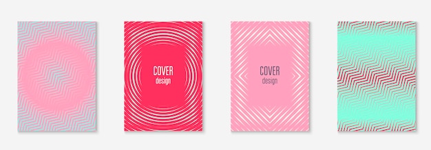 Music cover with minimalist geometric line and trendy shapes