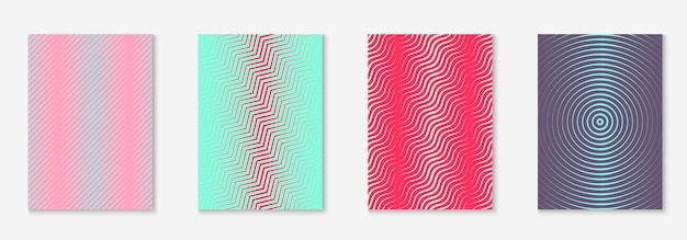 Music cover with minimalist geometric line and trendy shapes