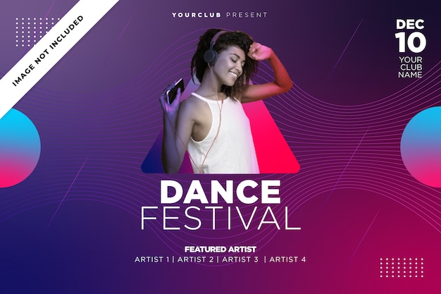 Vector music dance festival