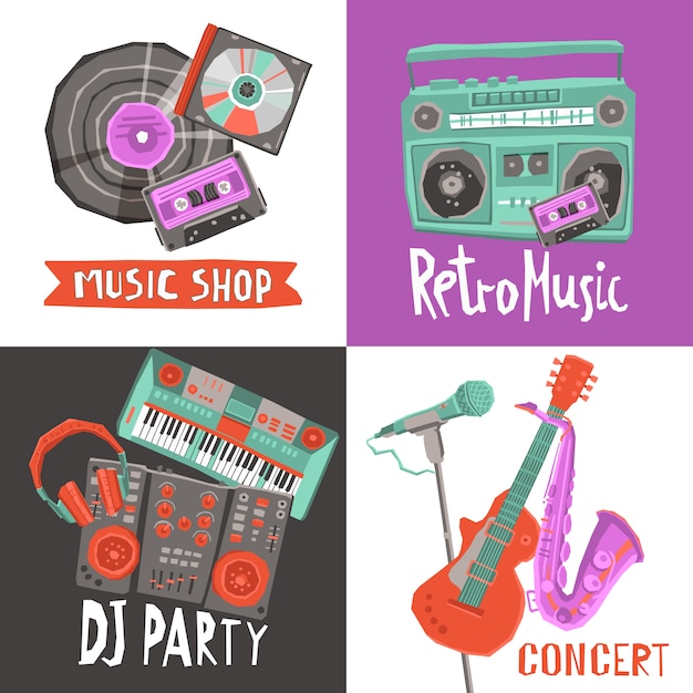 Vector music design concept