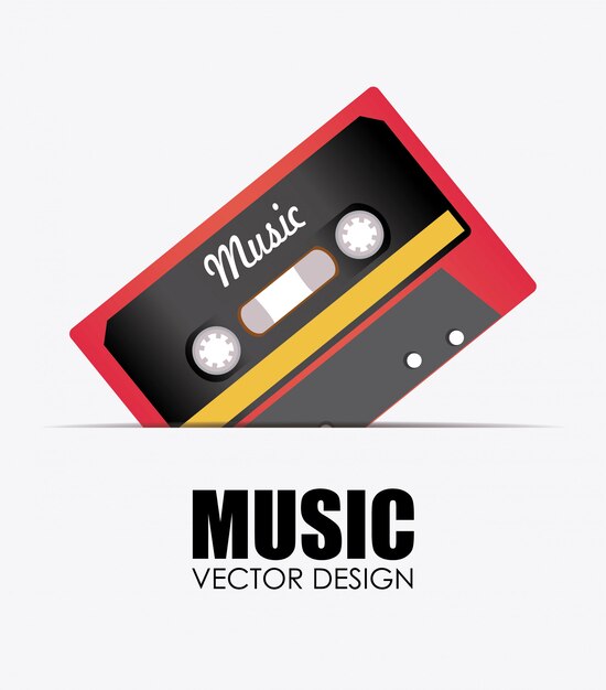 Vettore design musicale