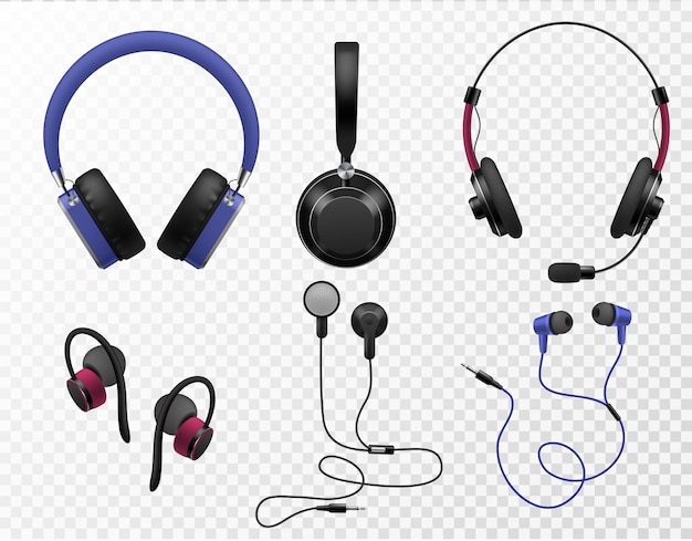 Vector music earphones illustration