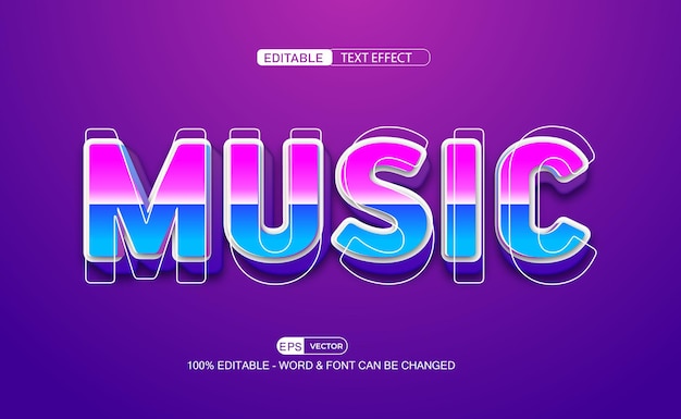 Music editable text effect with night party theme