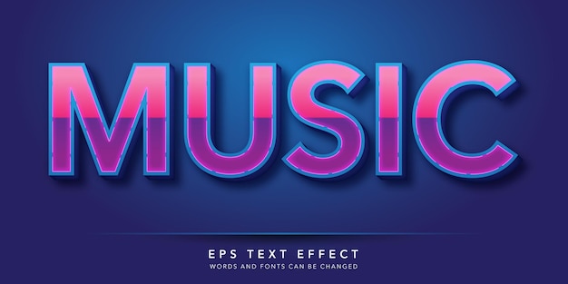 music editable text effect