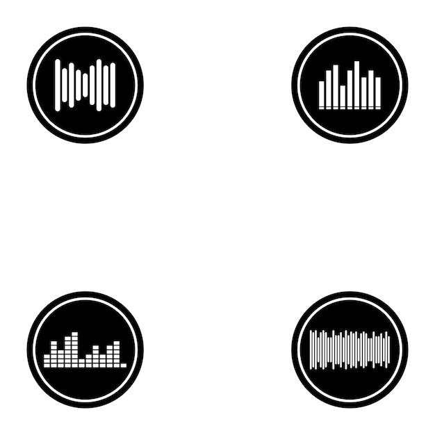 music equalizer icon vector template illustration logo design