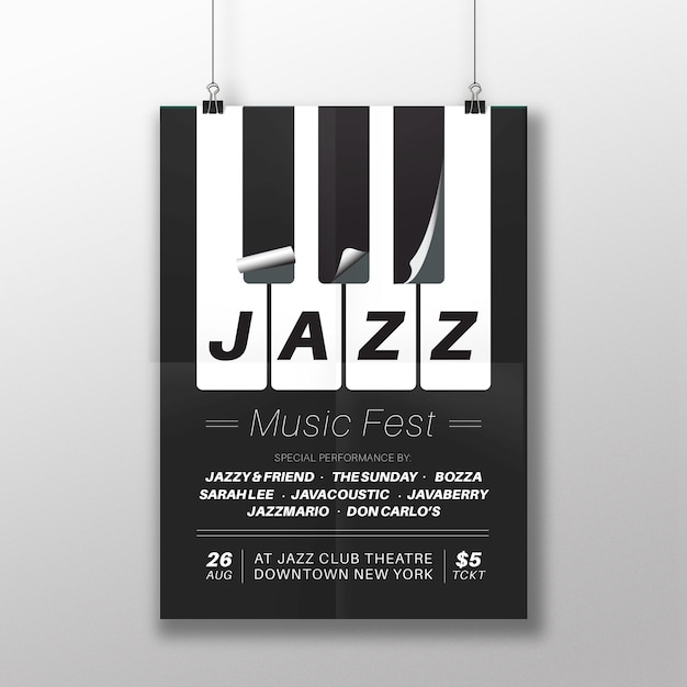 Vector music event flyer